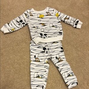 Kids Cartoon Character Pajamas - White